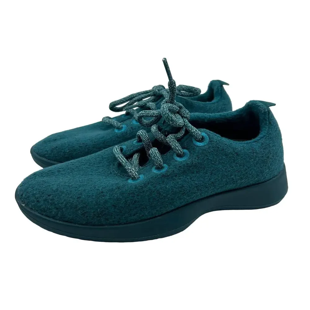 Allbirds Womens Wool Runners US 5 Tuke Teal/Blue Comfort Shoes Lace-up Athletica